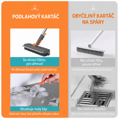 Slipax™ - 3v1 kartáč na podlahy s dlouhou rukojetí